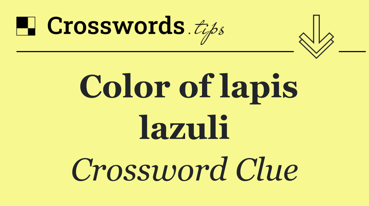 Color of lapis lazuli