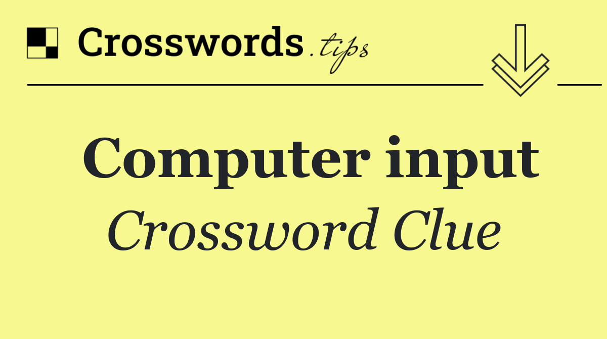 Computer input