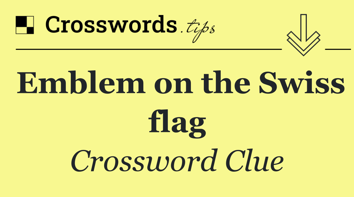 Emblem on the Swiss flag