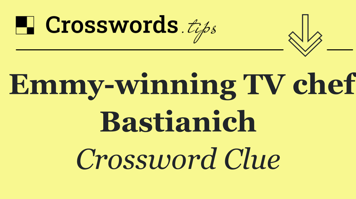 Emmy winning TV chef Bastianich