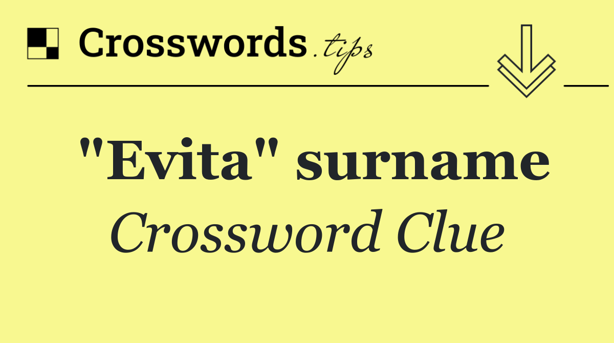 "Evita" surname