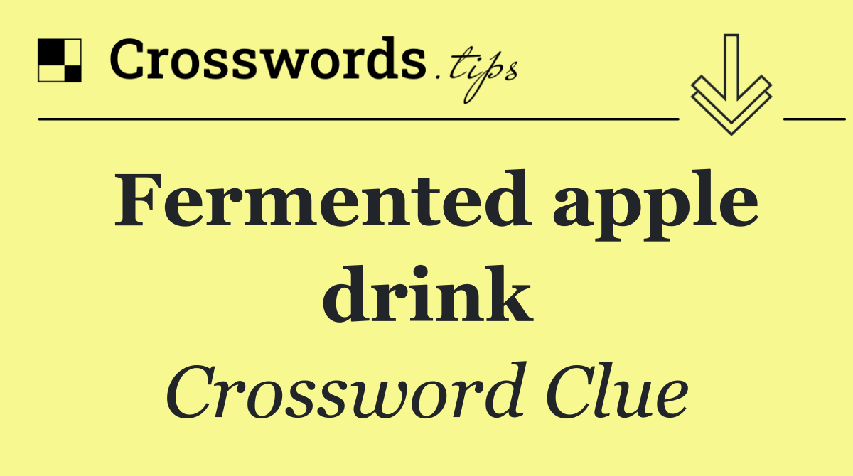 Fermented apple drink