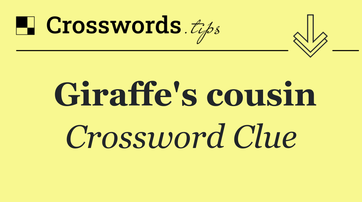 Giraffe's cousin