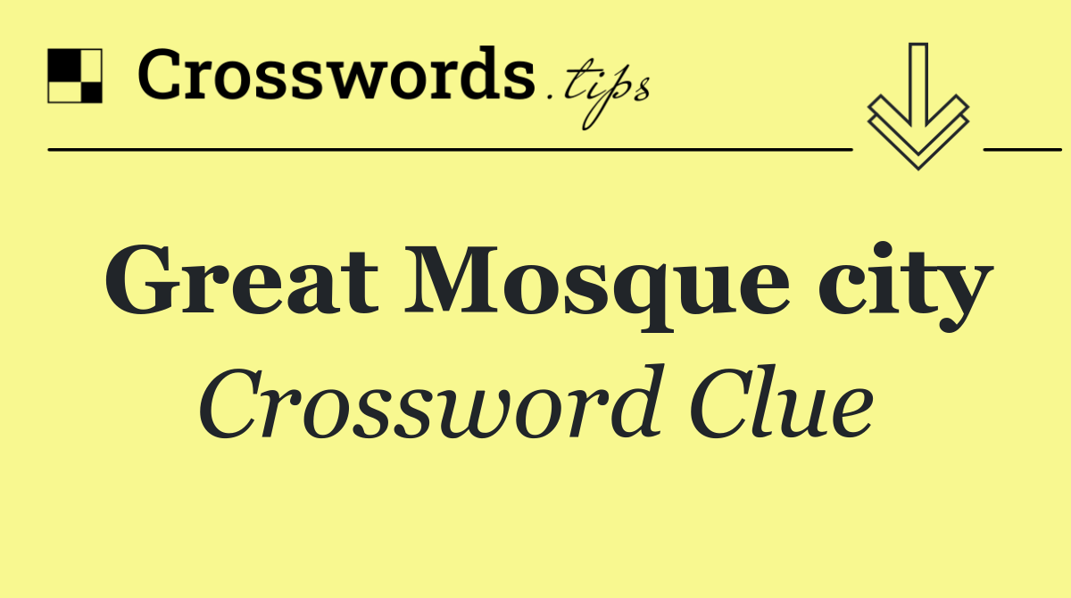 Great Mosque city