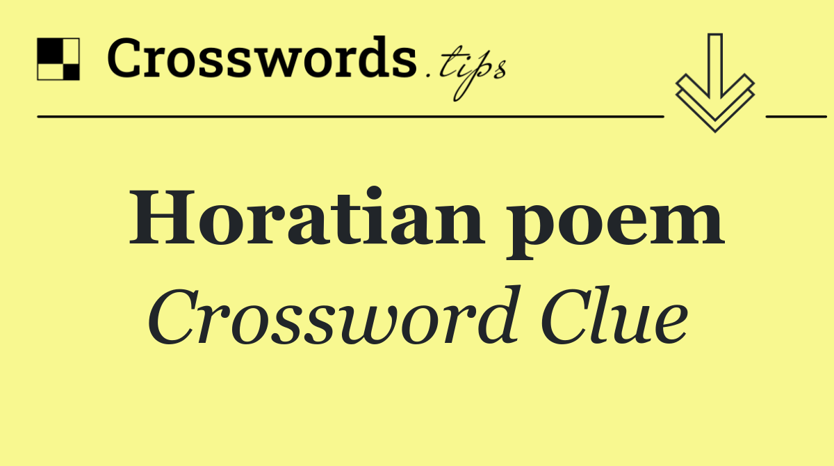Horatian poem