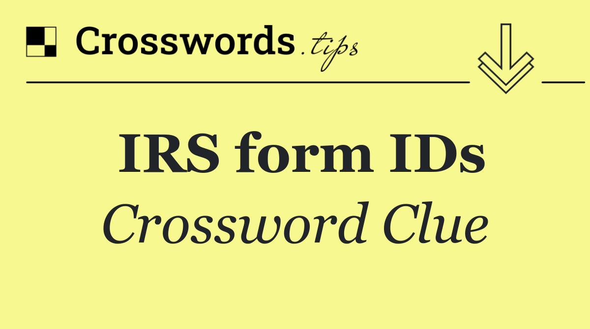 IRS form IDs