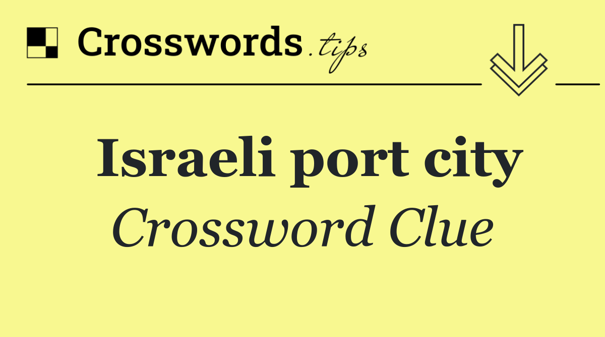 Israeli port city