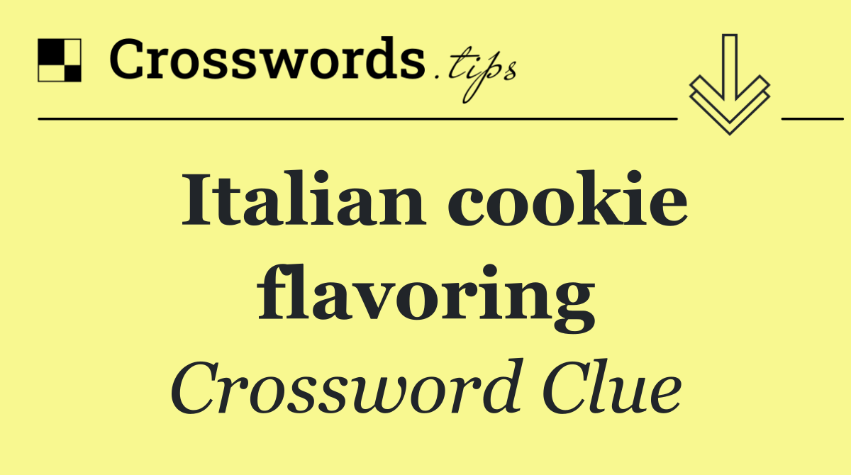 Italian cookie flavoring