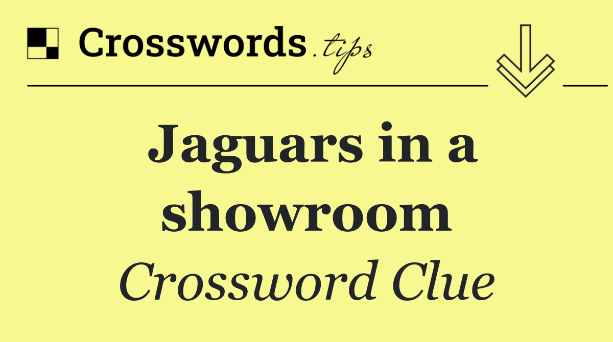 Jaguars in a showroom