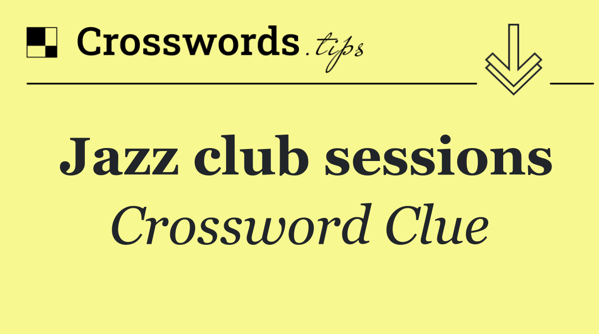 Jazz club sessions