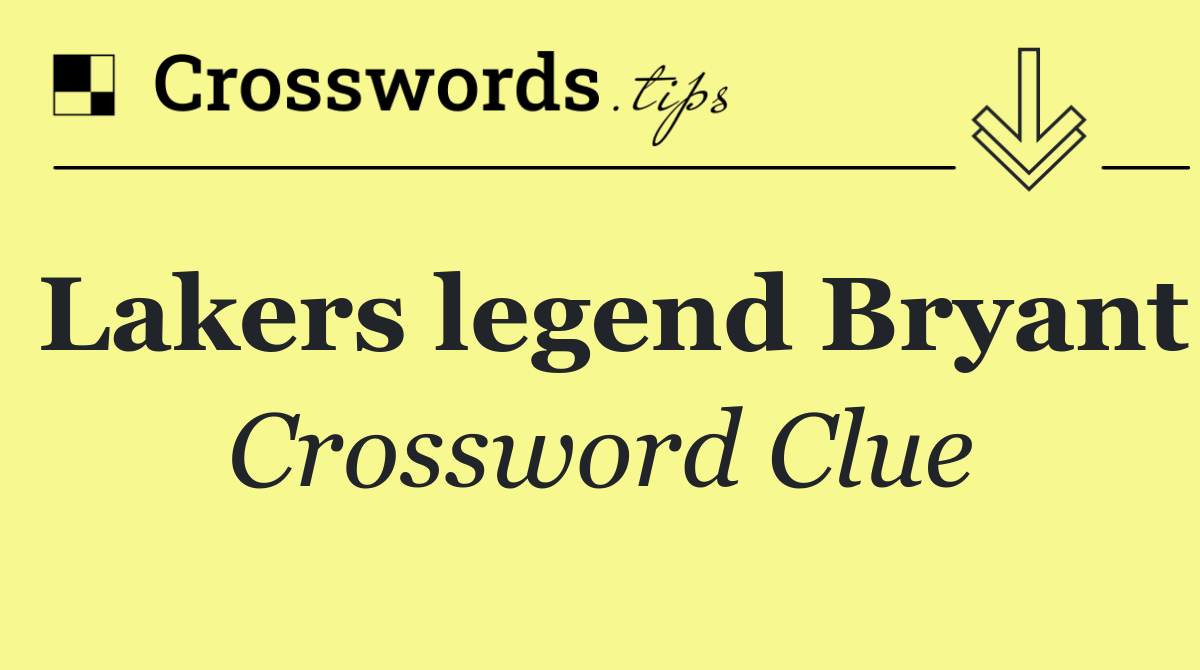 Lakers legend Bryant