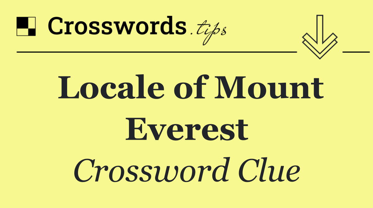 Locale of Mount Everest