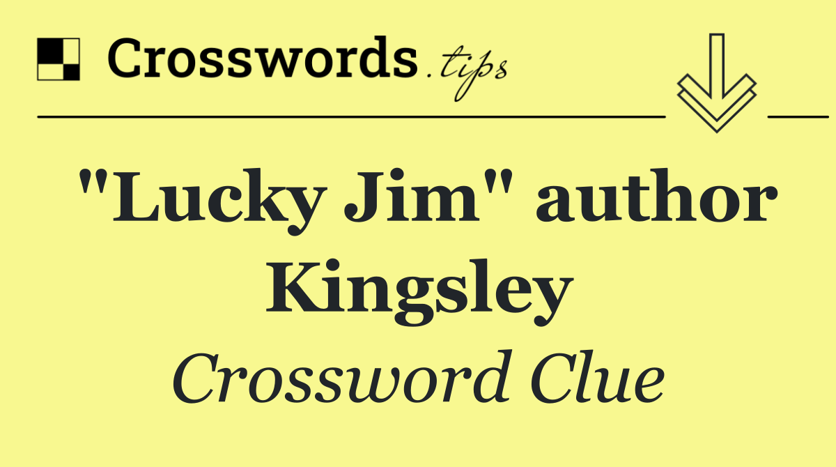 "Lucky Jim" author Kingsley