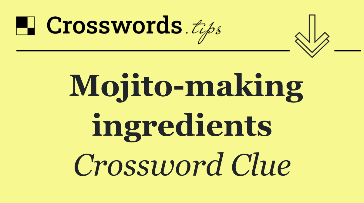 Mojito making ingredients