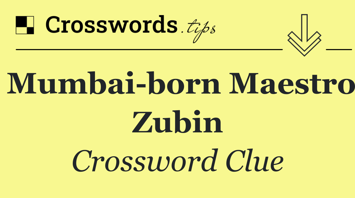 Mumbai born Maestro Zubin