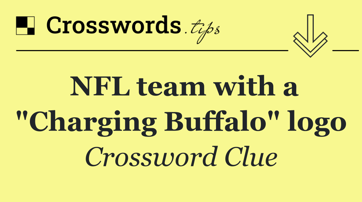NFL team with a "Charging Buffalo" logo