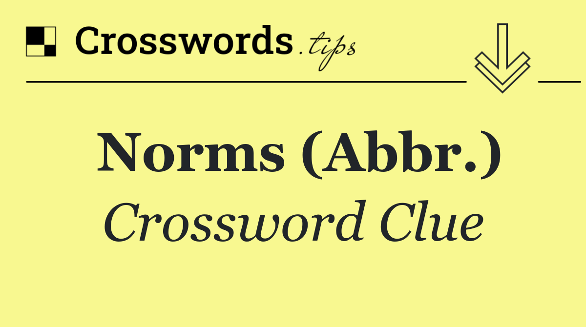 Norms (Abbr.)