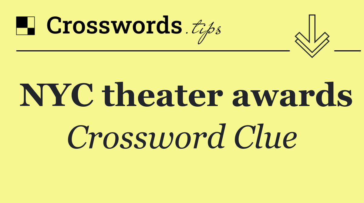 NYC theater awards