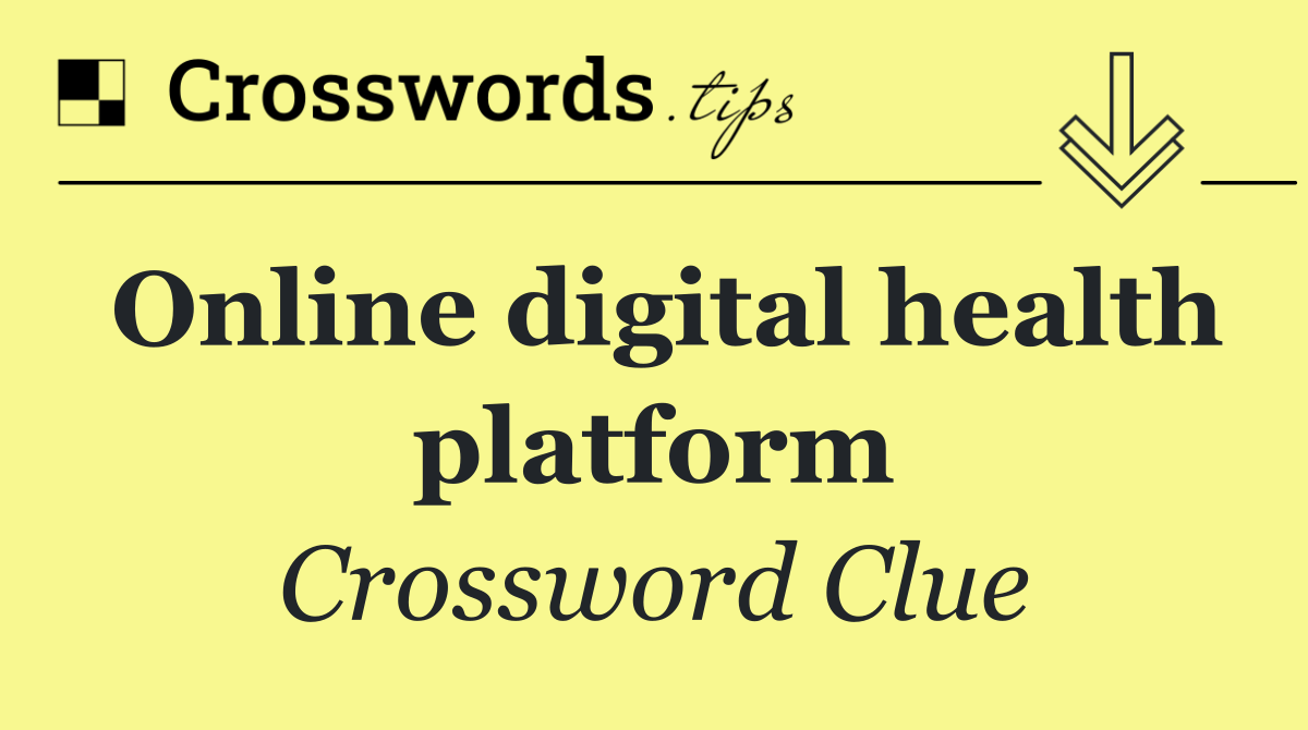 Online digital health platform