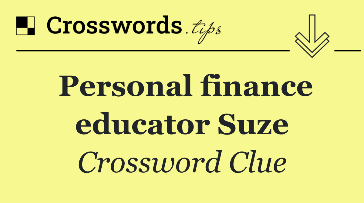 Personal finance educator Suze