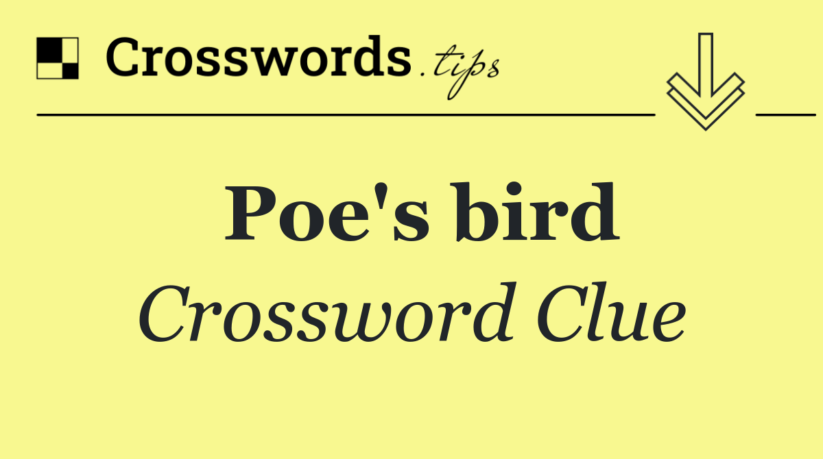 Poe's bird