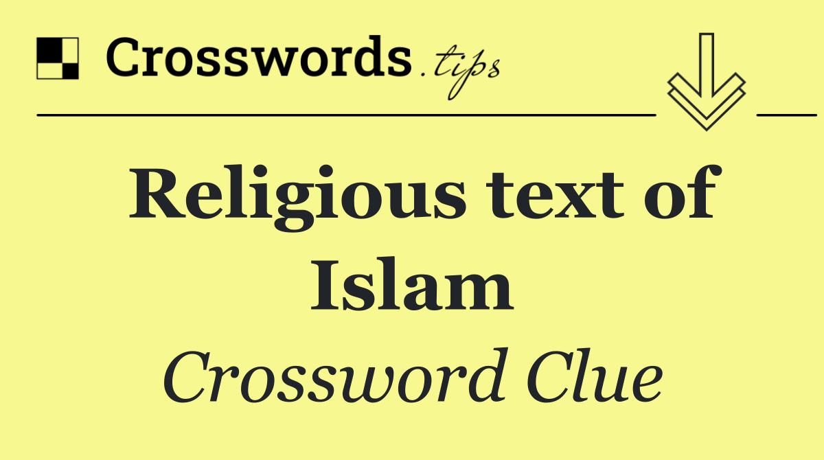Religious text of Islam