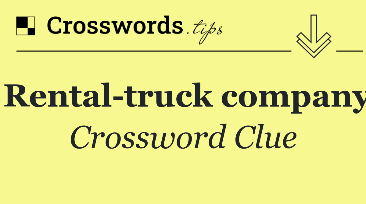 Rental truck company