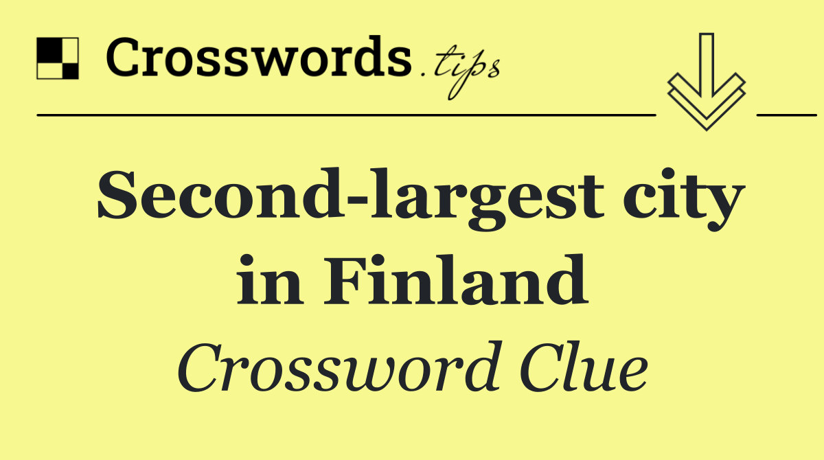 Second largest city in Finland