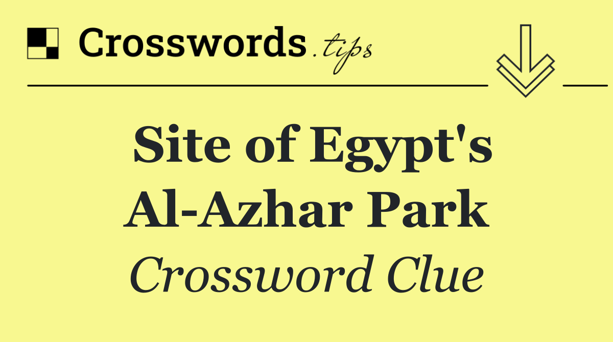 Site of Egypt's Al Azhar Park