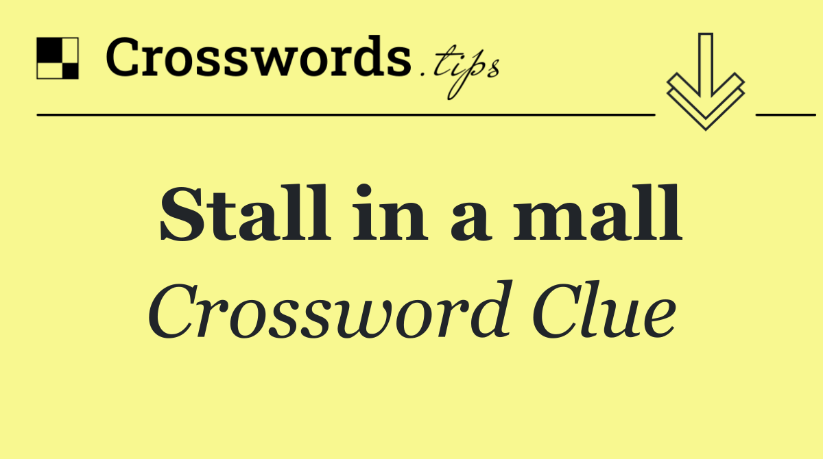 Stall in a mall
