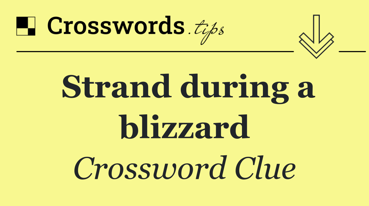 Strand during a blizzard