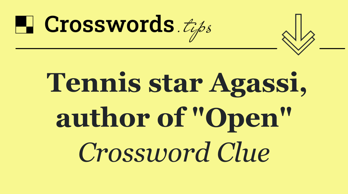 Tennis star Agassi, author of "Open"
