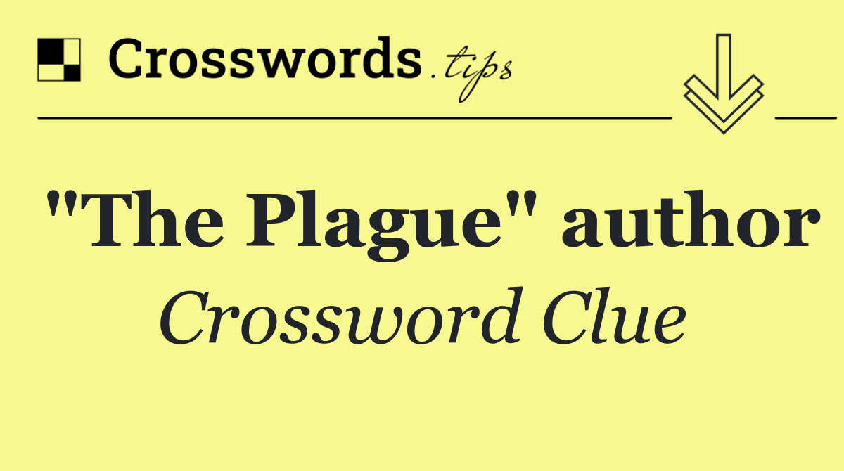 "The Plague" author