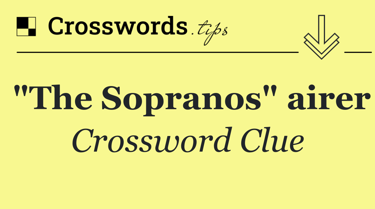 "The Sopranos" airer