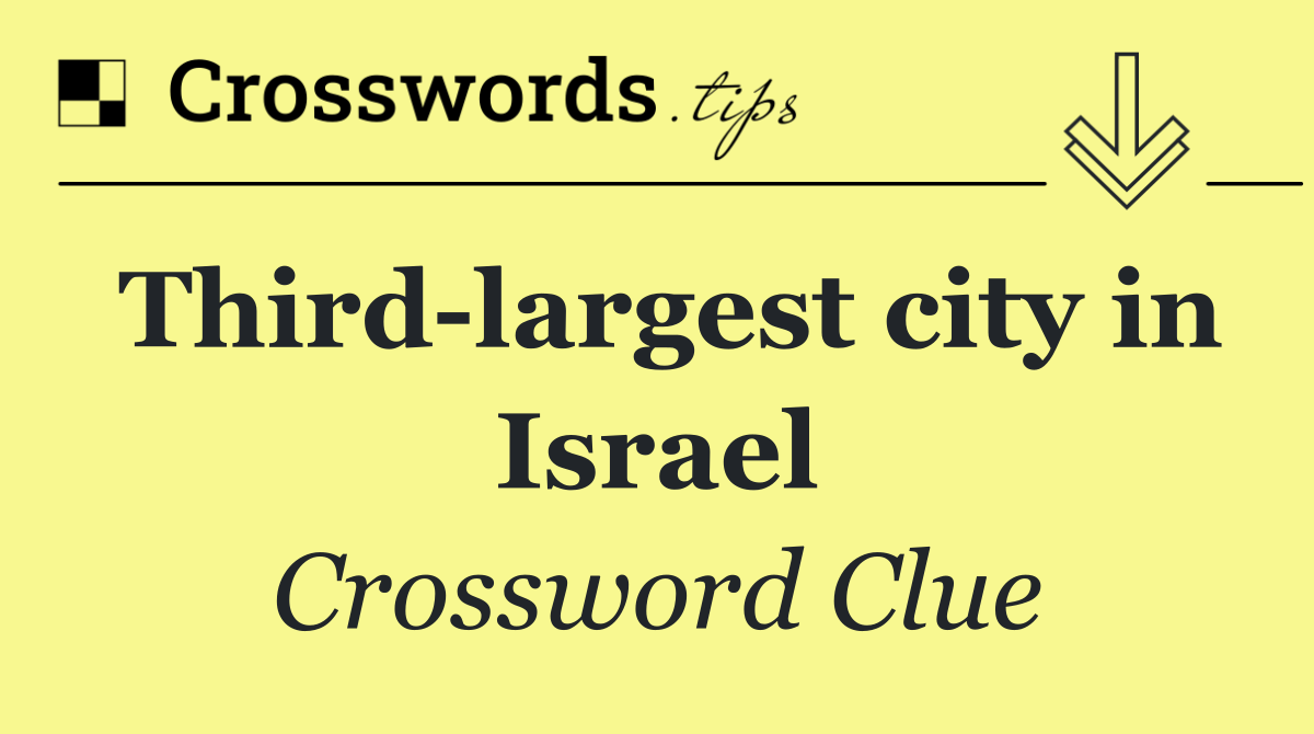 Third largest city in Israel