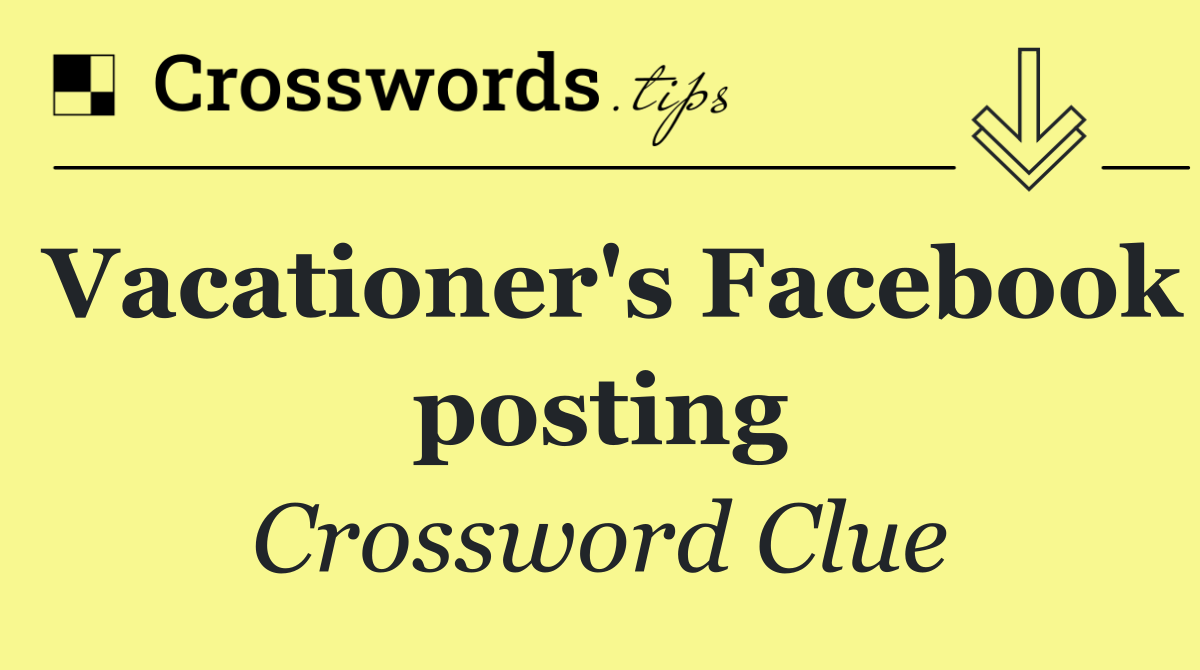 Vacationer's Facebook posting