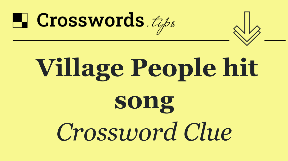 Village People hit song