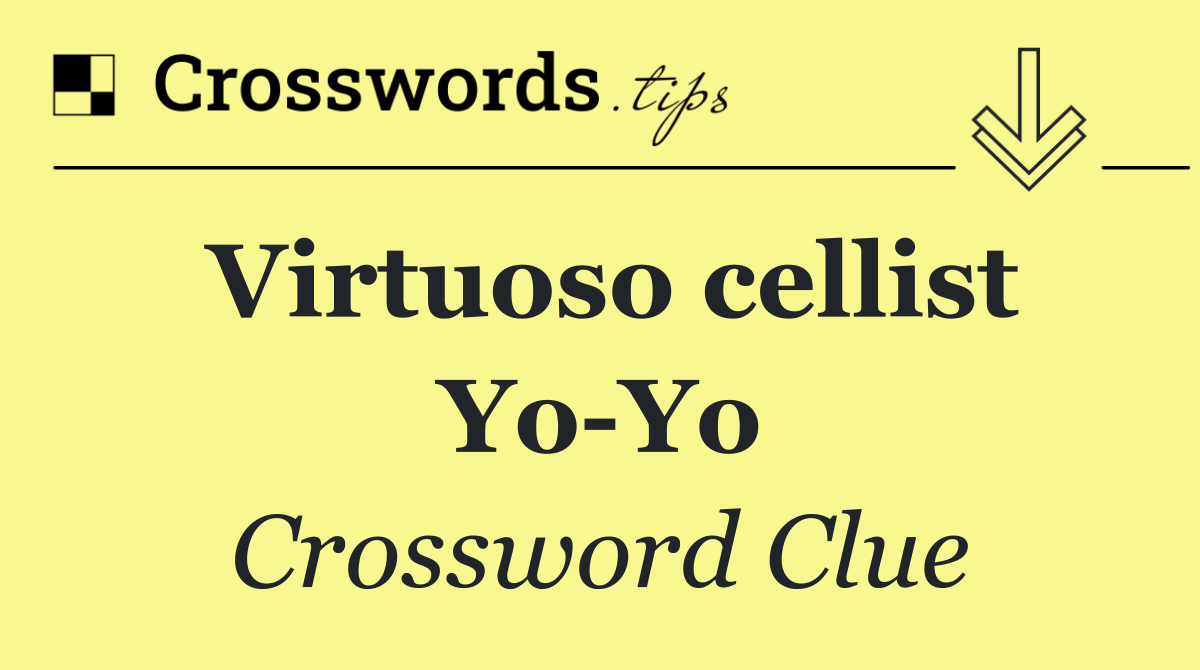 Virtuoso cellist Yo Yo