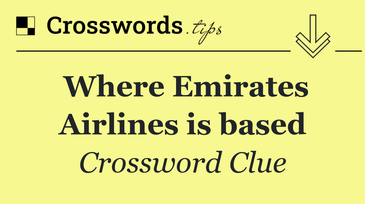 Where Emirates Airlines is based