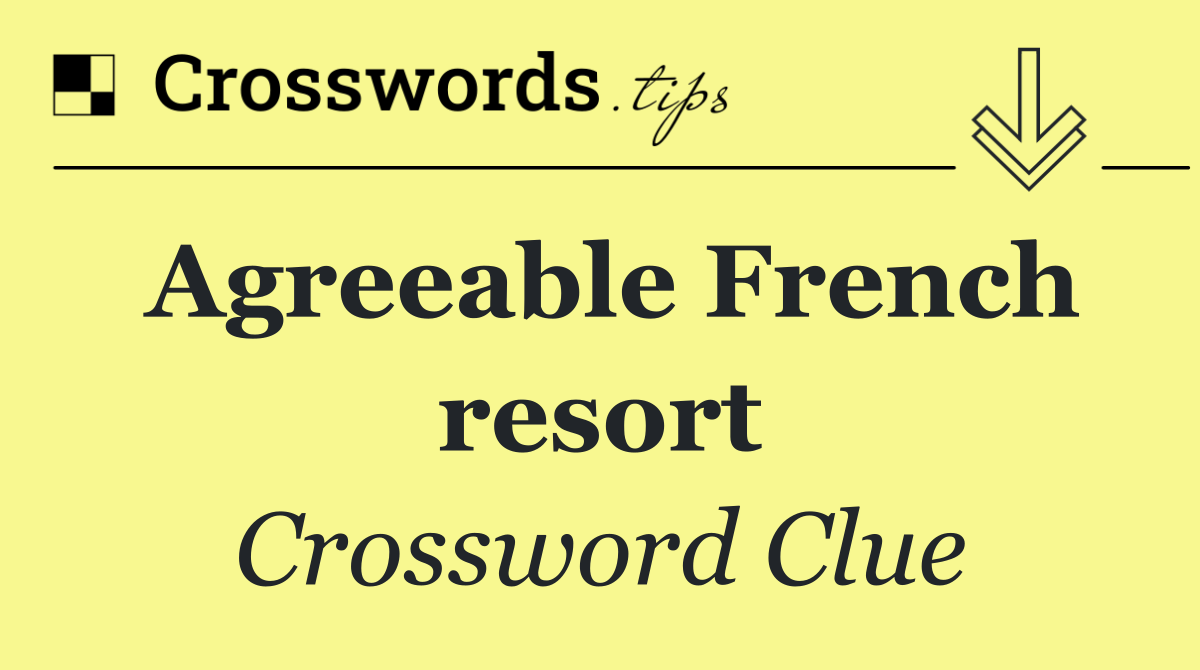 Agreeable French resort