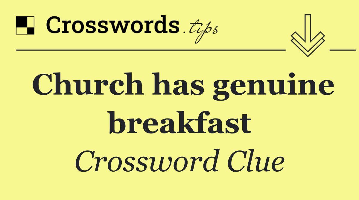 Church has genuine breakfast