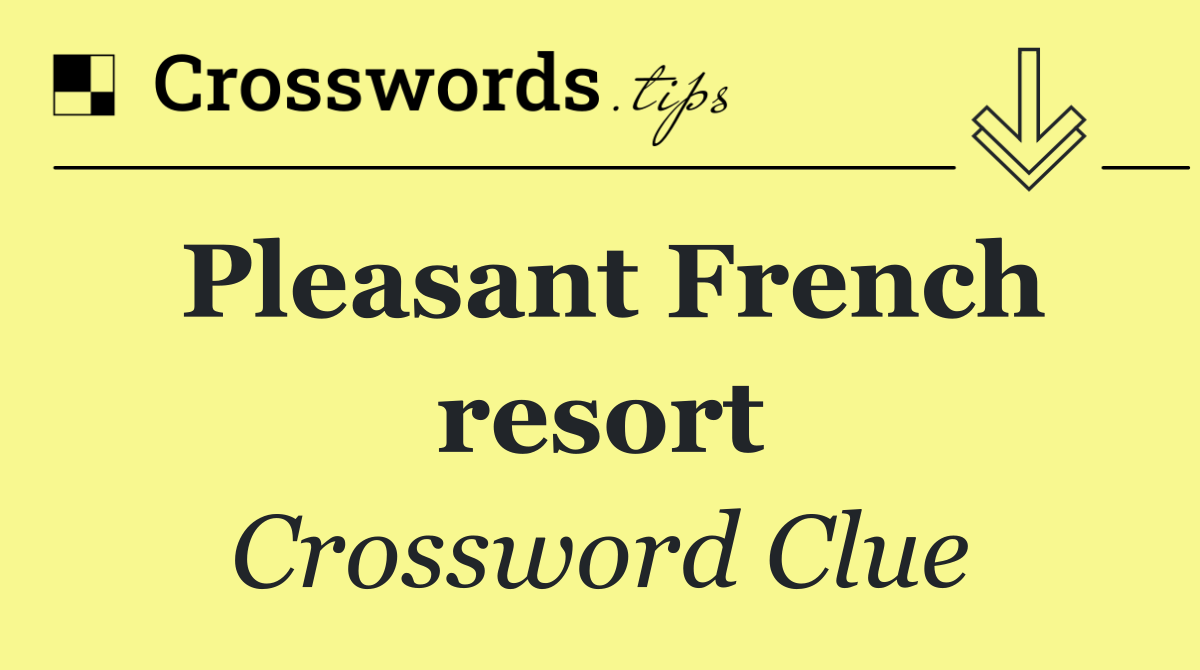 Pleasant French resort