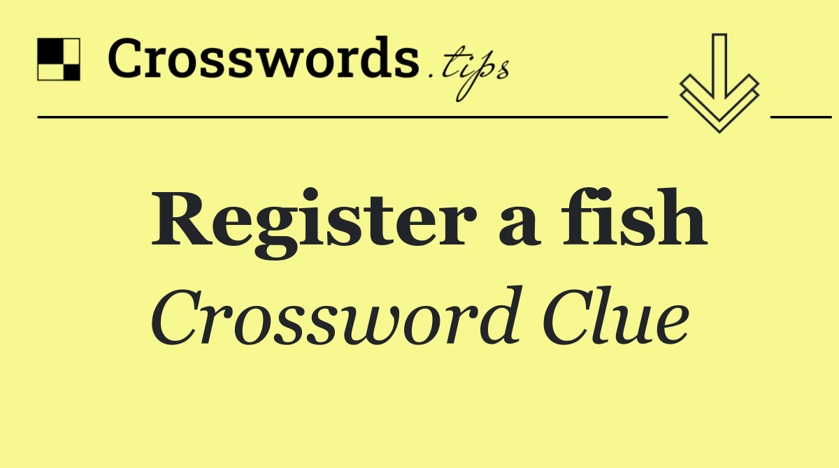 Register a fish