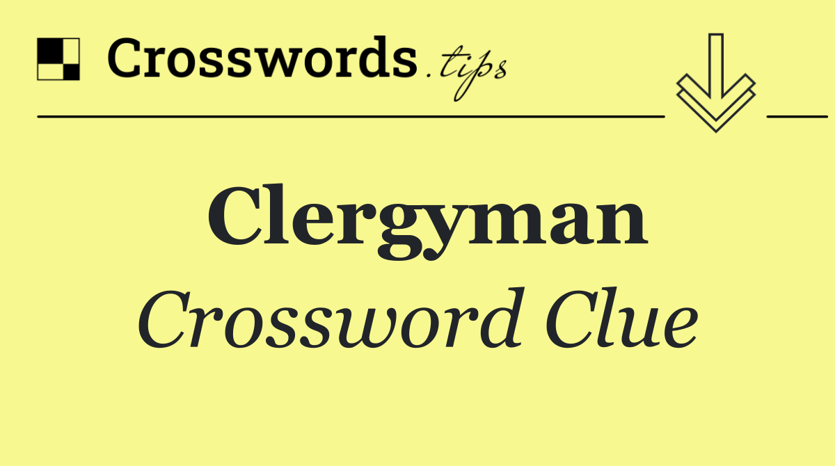 Clergyman