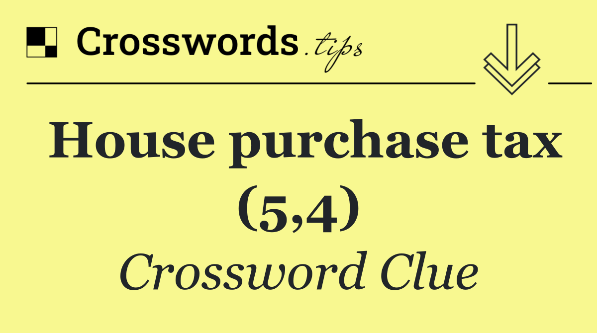House purchase tax (5,4)