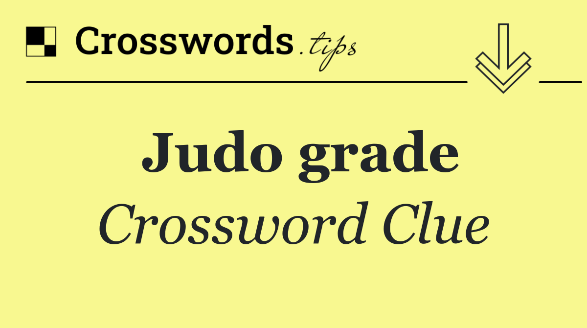 Judo grade