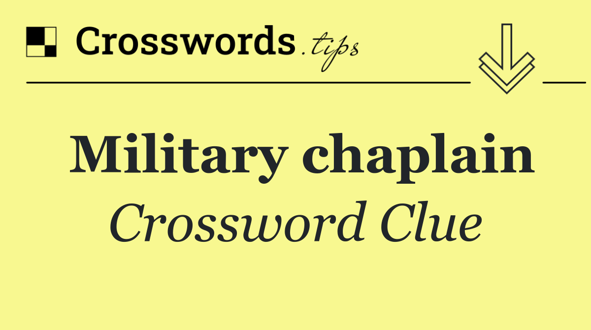 Military chaplain