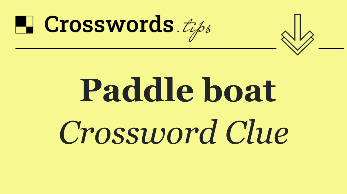 Paddle boat