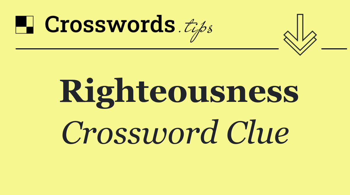 Righteousness