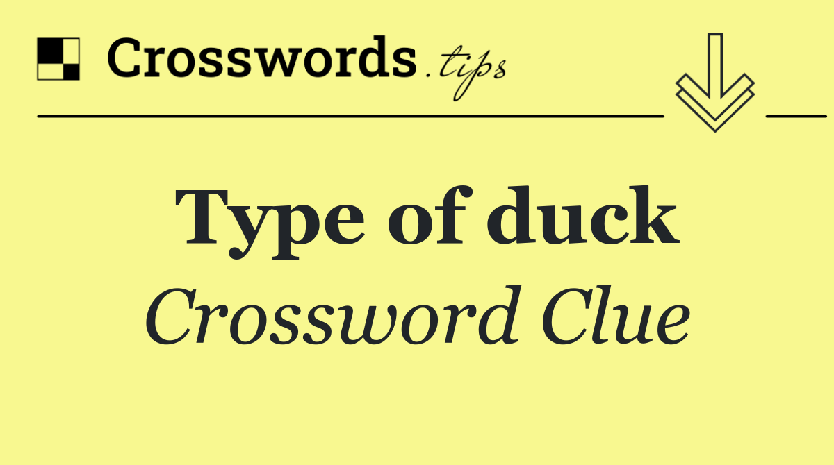 Type of duck